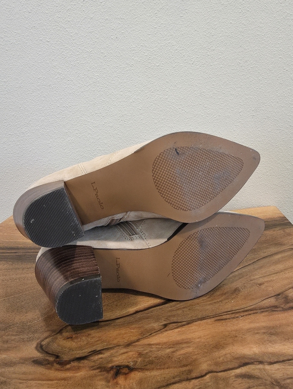 Linea Paolo Tan Western Suede Boots - Picture 4 of 11